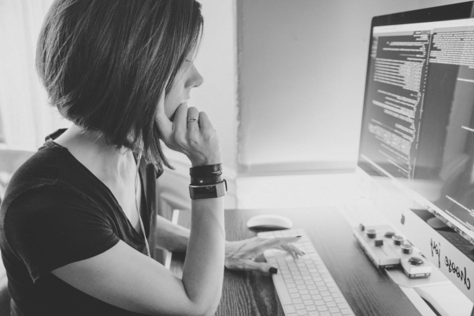Professional working on financial analysis and forecasting models